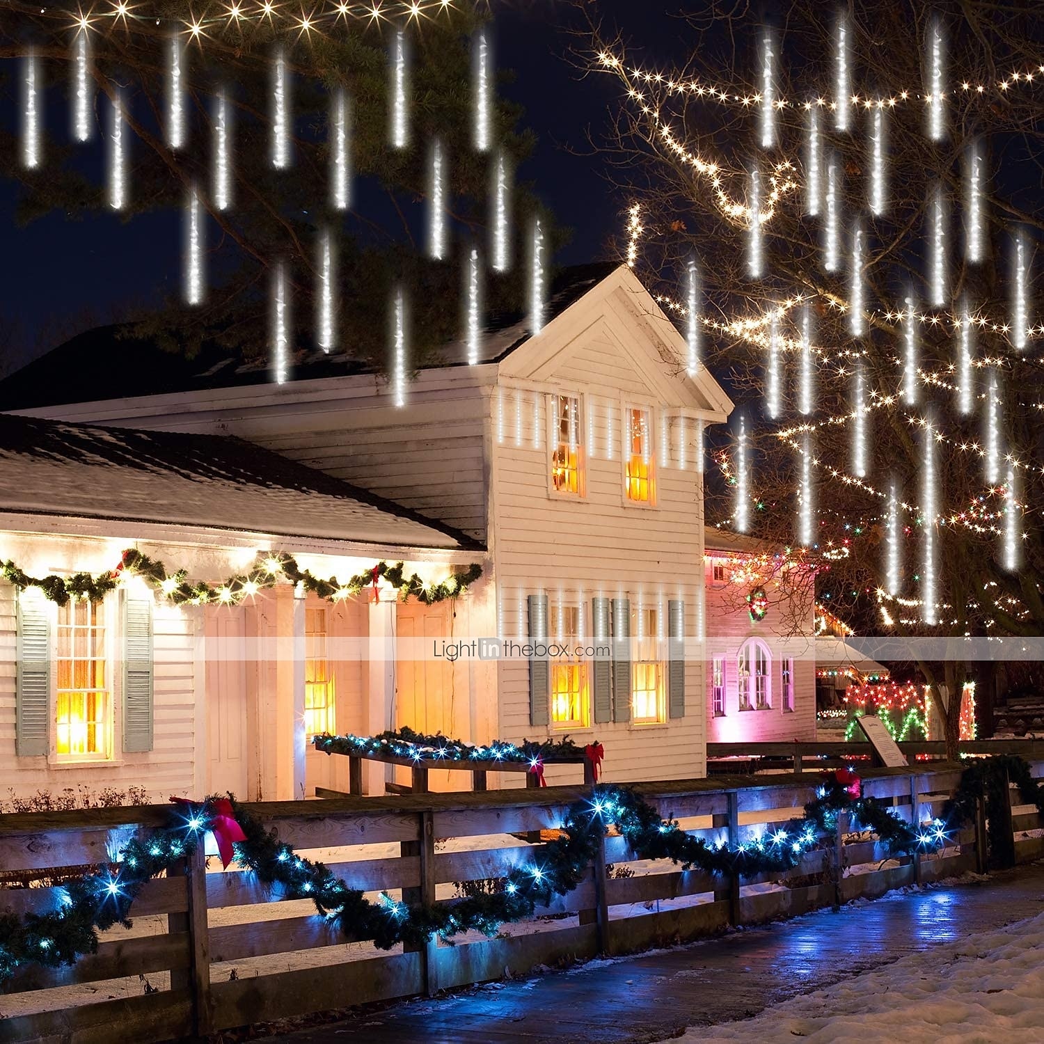4 Pack Meteor Shower Rain String Lights 50cm Outdoor Christmas Lights Outdoor Decorations 100-240V 32 Tubes 960LED String Lights Waterproof for Christmas Wedding Party Christmas Trees Holiday Wedding 2025 - $88.99 –P15