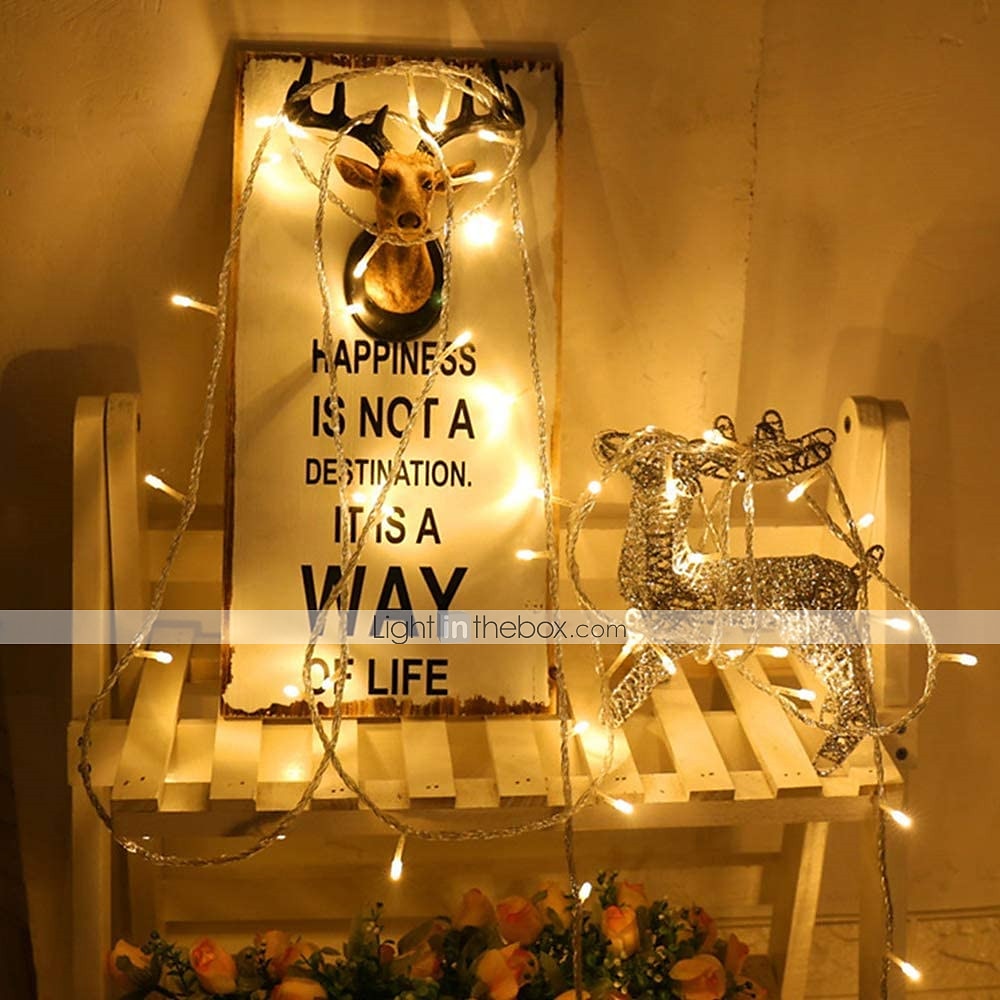 led lichtslingers 800 leds 400 leds 300 leds 200 leds 100 leds plug in lichtslingers 8 modi waterdicht binnen buiten kerstboom bruiloftsfeest slaapkamer decoraties eu stekker 220-240v en ons stekker 2025 - $15.99 –P1