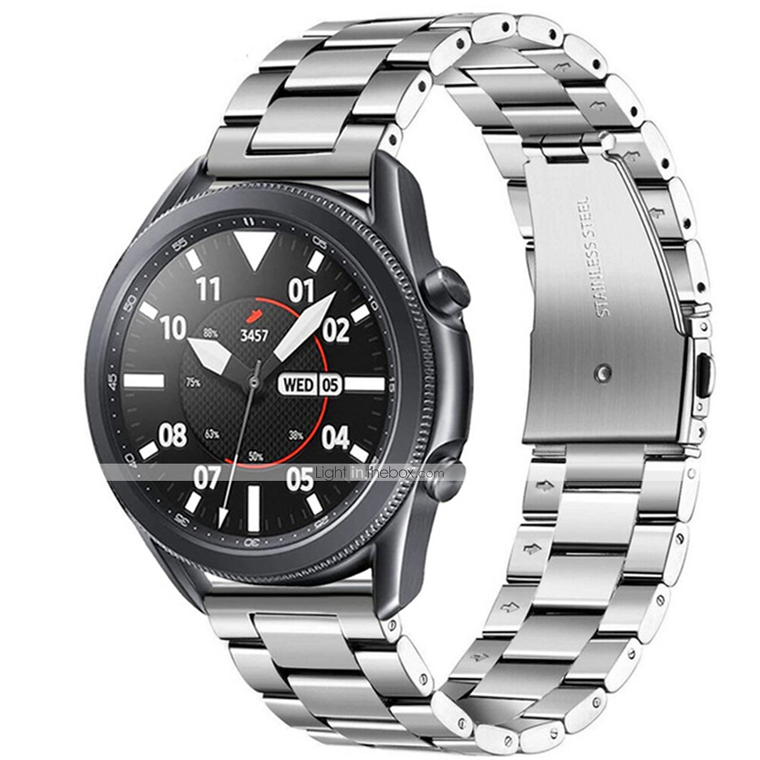 Cinturino per orologio  per Samsung Watch 3 45mm, Galaxy Wacth 46mm, Gear S3 Classic / Frontier, Gear 2 Neo Live Acciaio inossidabile Sostituzione Cinghia 22mm Lavoro Chiusura classica Polsino del 2025 a $9.99 –P9