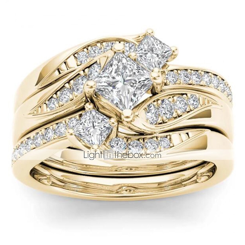 3buc Band Ring Inel For Pentru femei Cadou Bal Dată Ștras Aliaj 2025 - $11.99 –P2