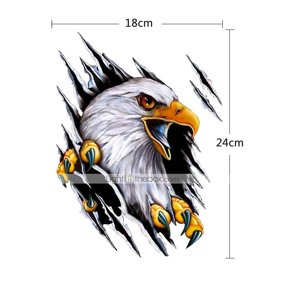 Car Stickers Decor Motorcycle Decals Eagle Decorative Accessories Creative Sunscreen Waterproof PVC Car Stickers Individuality Door Stickers  Full Car Stickers Animal 3D Stickers 2025 - $8.99 –P1