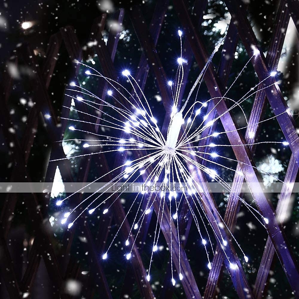 led אורות נצנצים starburst diy חיצוני עמיד למים אורות מחרוזת פיות 8 מצבים עם שלט רחוק למסיבת חתונה עיצוב חדר שינה לחג המולד 4 חבילות 2 חבילות 1 חבילה 2025 - $20.99 –P7