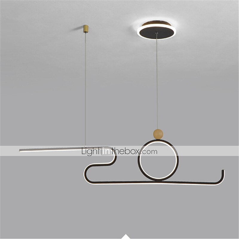 90 cm LED Pendant Light Nordic Island Style Extremely Simple Modern Gold Black Atmosphere Personality Dining Table Long Bar Taipei European Office Restaurant 2025 - $299.99 –P4