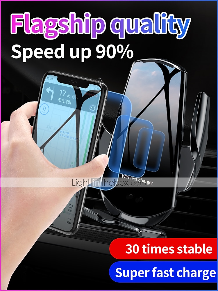 Q6 Wireless Car Charger Fast Charging Auto-Clamping Car Phone Holder Mount Car Air Vent Holder Compatible with iPhone 14/13/12/12ProMax/XS/XR/X/8/8 Samsung S22/S21 LG Huawei Google Pixel 2026 - $29.99 –P1