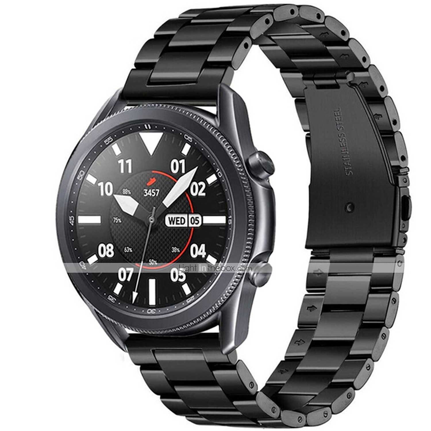 Cinturino per orologio  per Samsung Watch 3 45mm, Galaxy Wacth 46mm, Gear S3 Classic / Frontier, Gear 2 Neo Live Acciaio inossidabile Sostituzione Cinghia 22mm Lavoro Chiusura classica Polsino del 2025 a $9.99 –P7
