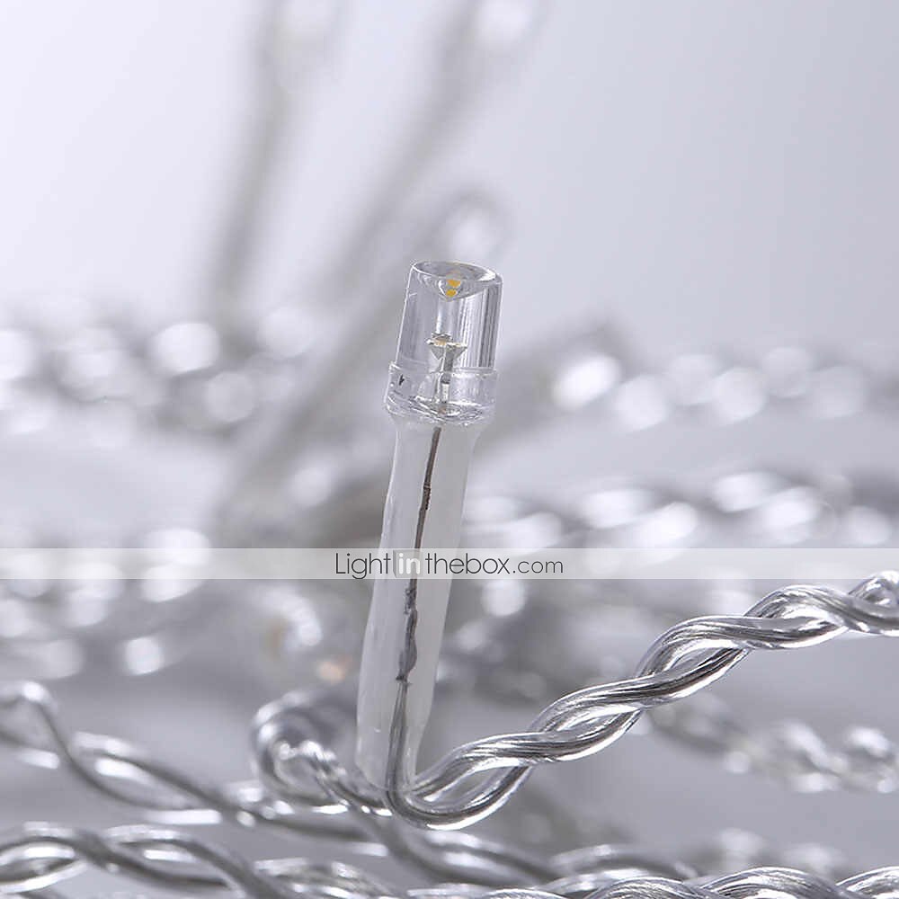 Elegante cadena de luces LED con forma de carámbano para recepción de bodas, 3 m x 1 m, 120 LED, resistente al agua para exteriores con 8 modos, guirnalda navideña para patio y jardín&amp;Decoración 2025 - $21.99 –P5