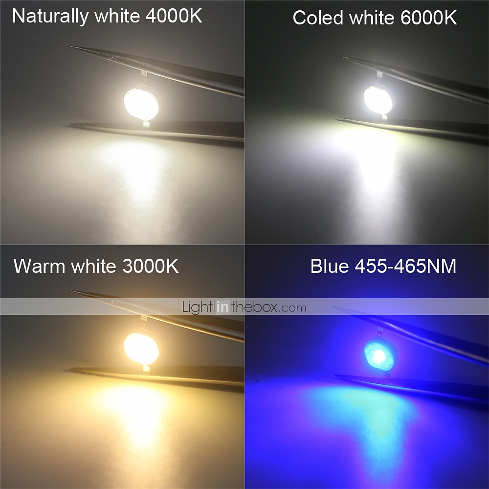  5 шт. 1 Вт 80-100 лм чип высокой яркости светодиод теплый белый холодный белый естественный белый синий свет супер яркий высокая мощность с алюминиевой подложкой (dc3-3.2v 280-320ma) 2026 - $8.99 –P7