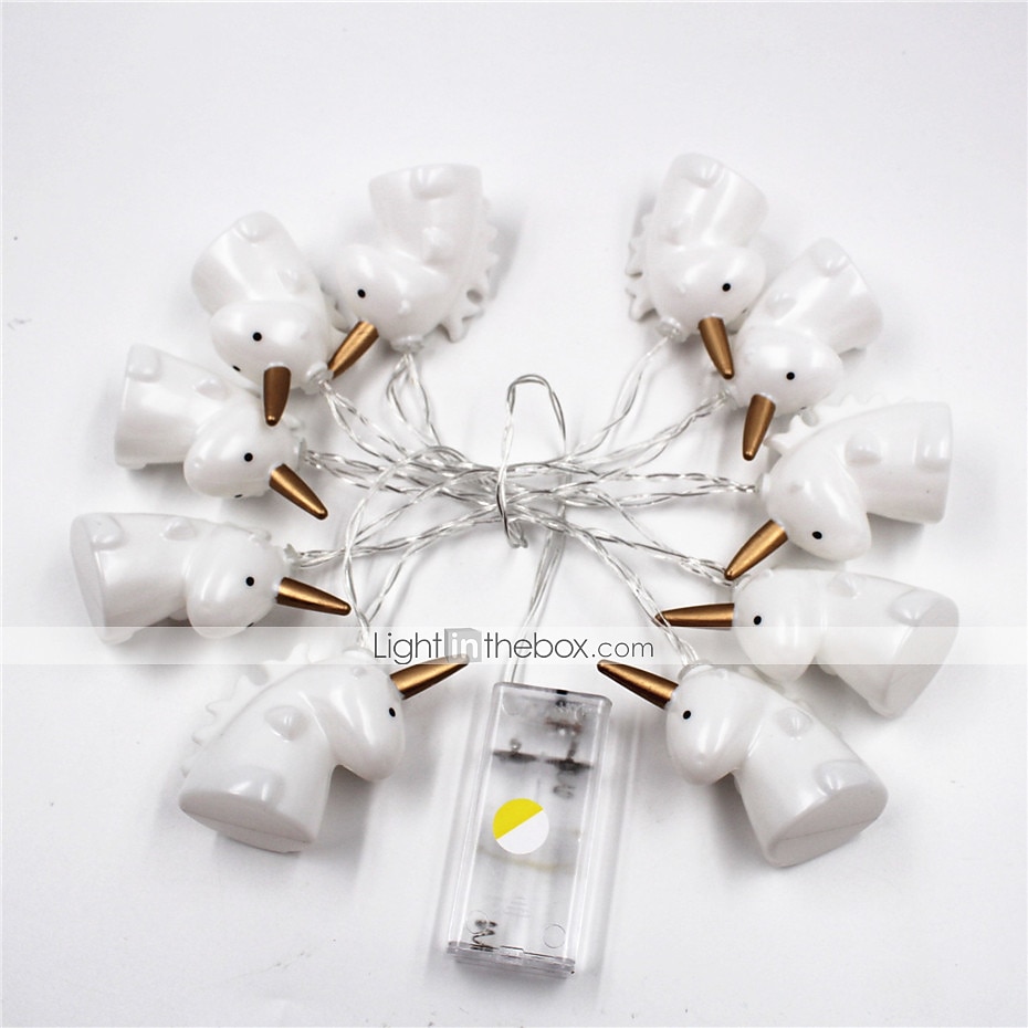 1,5 m 10leds egyszarvú mese girland húrlámpák akkumulátoros működés karácsonyi húrlámpák ünnep esküvői party családi gyerekek hálószoba dekoráció szállítás akkumulátor nélkül 2025 - $15.99 –P5