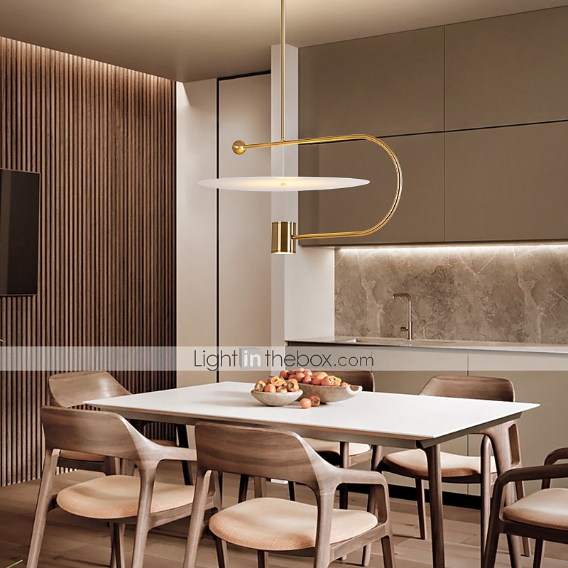 45 cm Gold Pendant Light Nordic Style Geometric Shapes Single Design Artistic Linear Bowl Metal Electroplated 110-120V 220-240V 2025 - $299.99 –P2