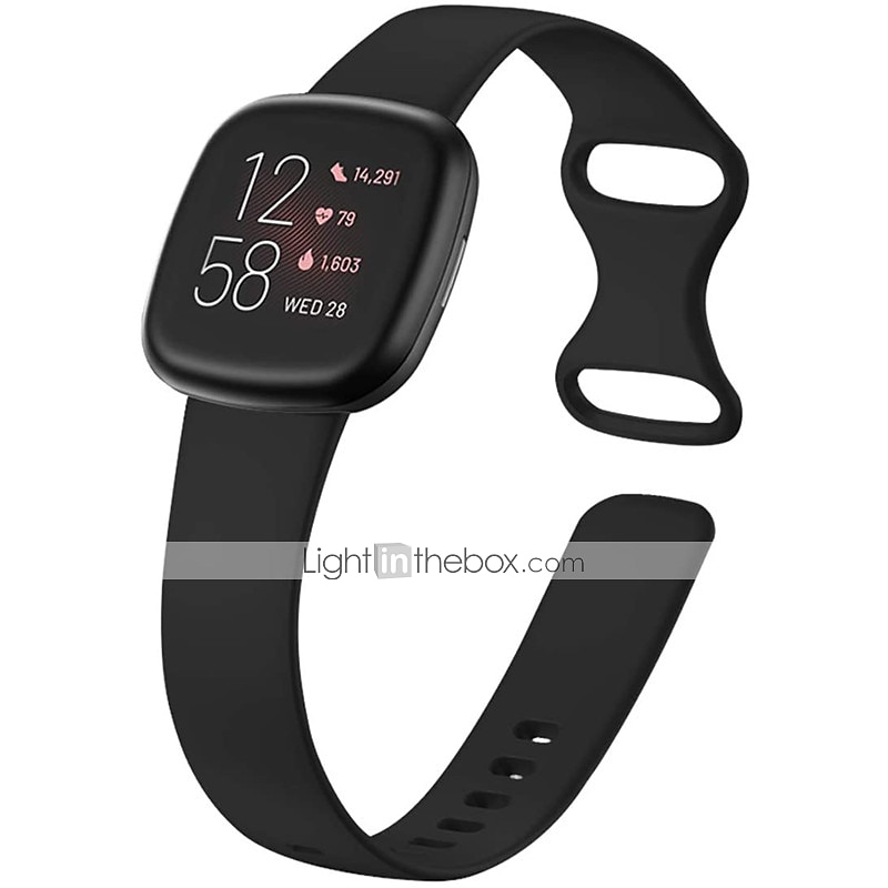 Klockarmband för Fitbit Versa 3 Sense Silikon Ersättning Rem Andningsfunktion Sportband Armband 2025 - $9.99 –P4
