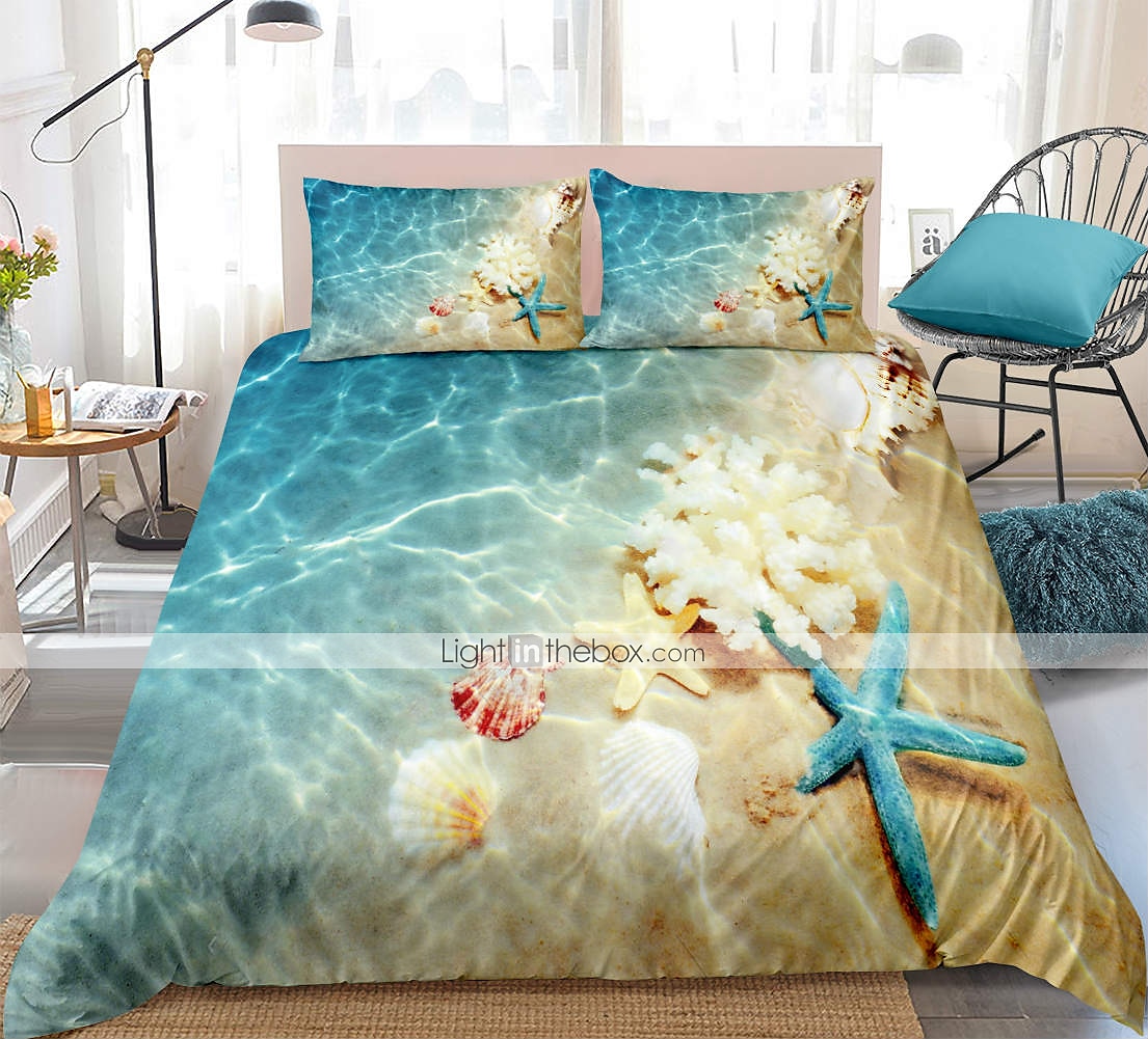 copripiumino oceano set di biancheria da letto copripiumino con 1 copripiumino o copriletto ， 1 lenzuolo ， 2 federe per matrimoniale / matrimoniale / king (1 federa per doppia / singola) del 2025 a $41.99 –P2