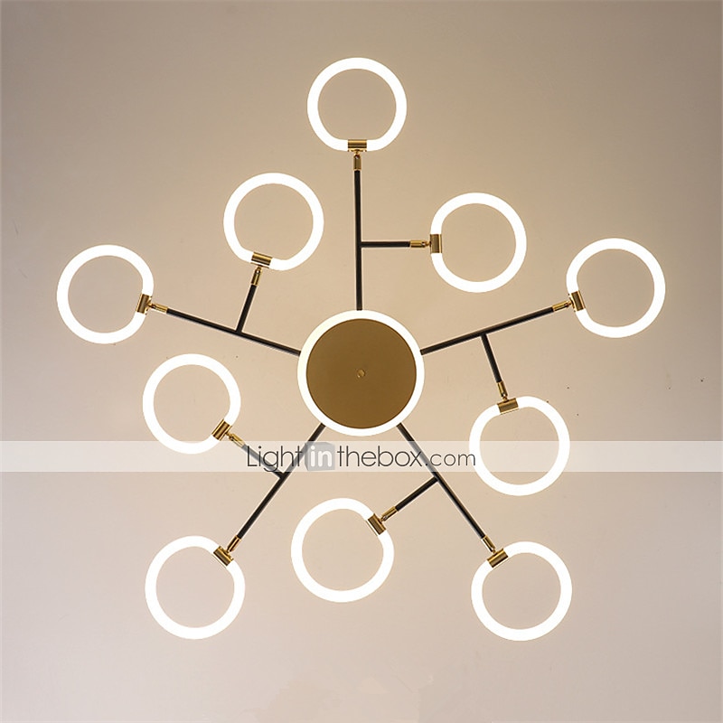 6/8/10 teste lampada a sospensione a led lampadario molecolare a forma di anello regolabile semplice moderna luce nordica stile di lusso soggiorno camera da letto sala da pranzo ristorante del 2025 a $722.72 –P8