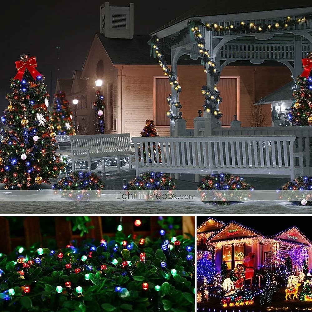led lichtslingers 800 leds 400 leds 300 leds 200 leds 100 leds plug in lichtslingers 8 modi waterdicht binnen buiten kerstboom bruiloftsfeest slaapkamer decoraties eu stekker 220-240v en ons stekker 2025 - $15.99 –P9