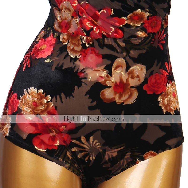 Latijnse dans Turnpakje / Onesie Patroon / Print Dames Prestatie Halve mouw Spandex 2025 - $41.99 –P3