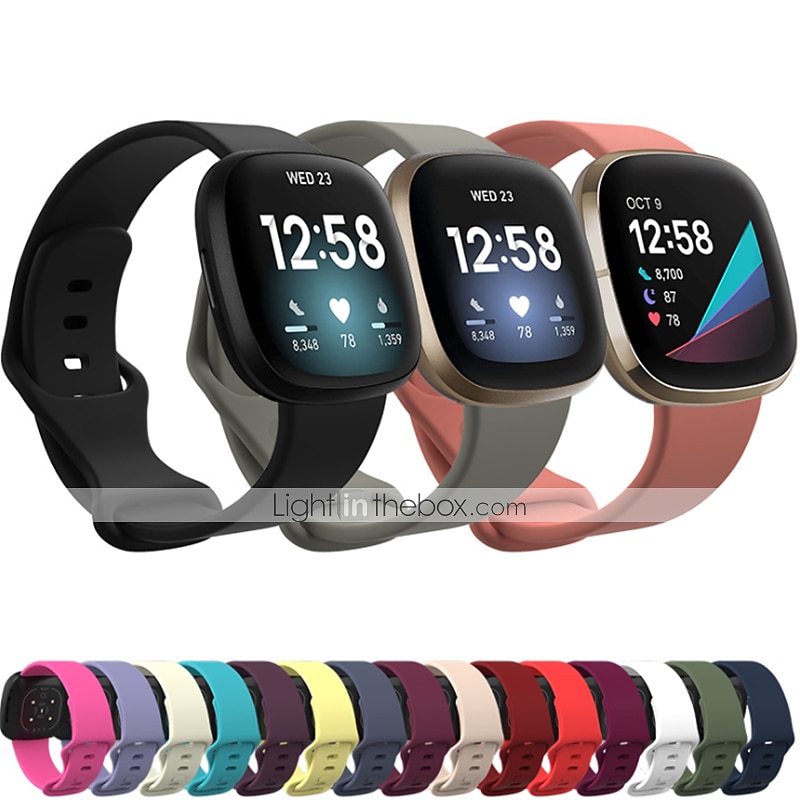Klockarmband för Fitbit Versa 3 Sense Silikon Ersättning Rem Andningsfunktion Sportband Armband 2025 - $9.99 –P2