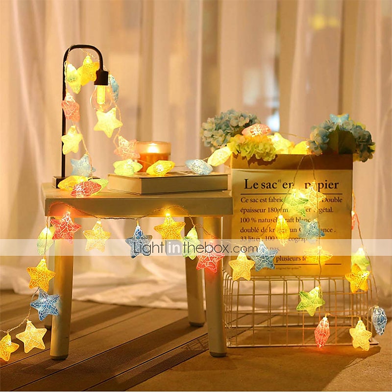 3 m 20 led stelle fata led luci stringa alimentate a batteria 1,5 m 10 led luci stringa di natale matrimonio festa di compleanno luci decorazione camera dei bambini del 2025 a $14.49 –P2