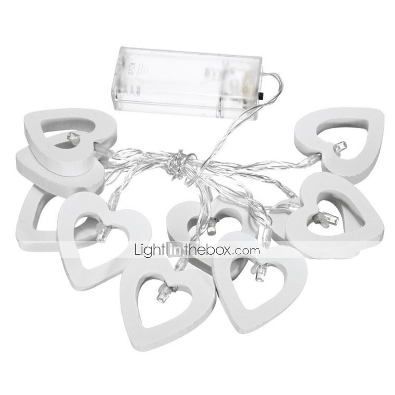 Elegant Wedding Reception Party 3M 20LEDs 1.5M 10LEDs Heart Shape LED Fairy String Lights for Holiday Party Wedding Christmas Lighting Delivery Battery Powered Without Battery 2025 - $14.49 –P6