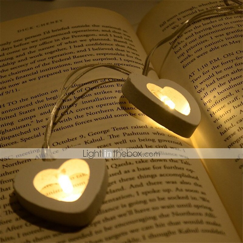 Elegant Wedding Reception Party 3M 20LEDs 1.5M 10LEDs Heart Shape LED Fairy String Lights for Holiday Party Wedding Christmas Lighting Delivery Battery Powered Without Battery 2025 - $14.49 –P5