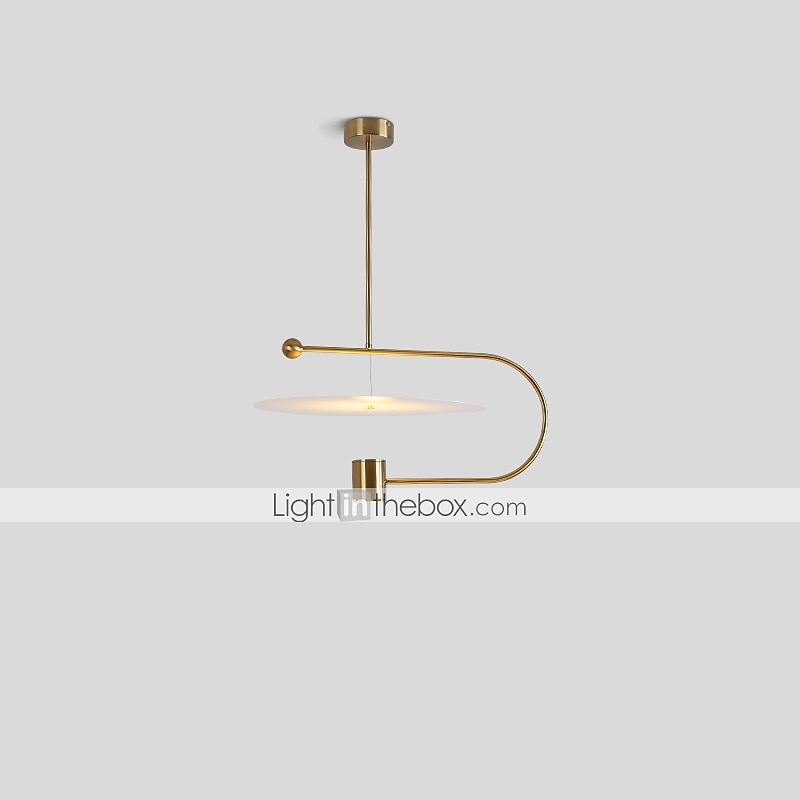 45 cm Gold Pendant Light Nordic Style Geometric Shapes Single Design Artistic Linear Bowl Metal Electroplated 110-120V 220-240V 2025 - $299.99 –P4