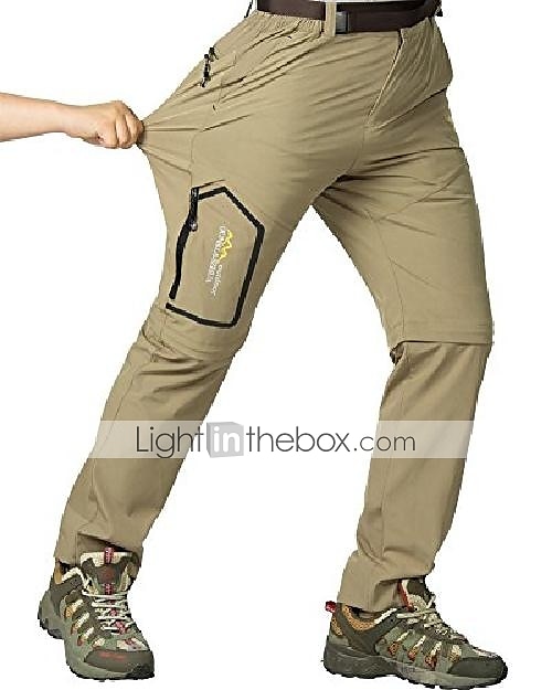 wandelen stretch broek heren converteerbare sneldrogende lichtgewicht afritsbare outdoor reizen safari broek # 818-khaki-40 2025 - $35.99 –P1