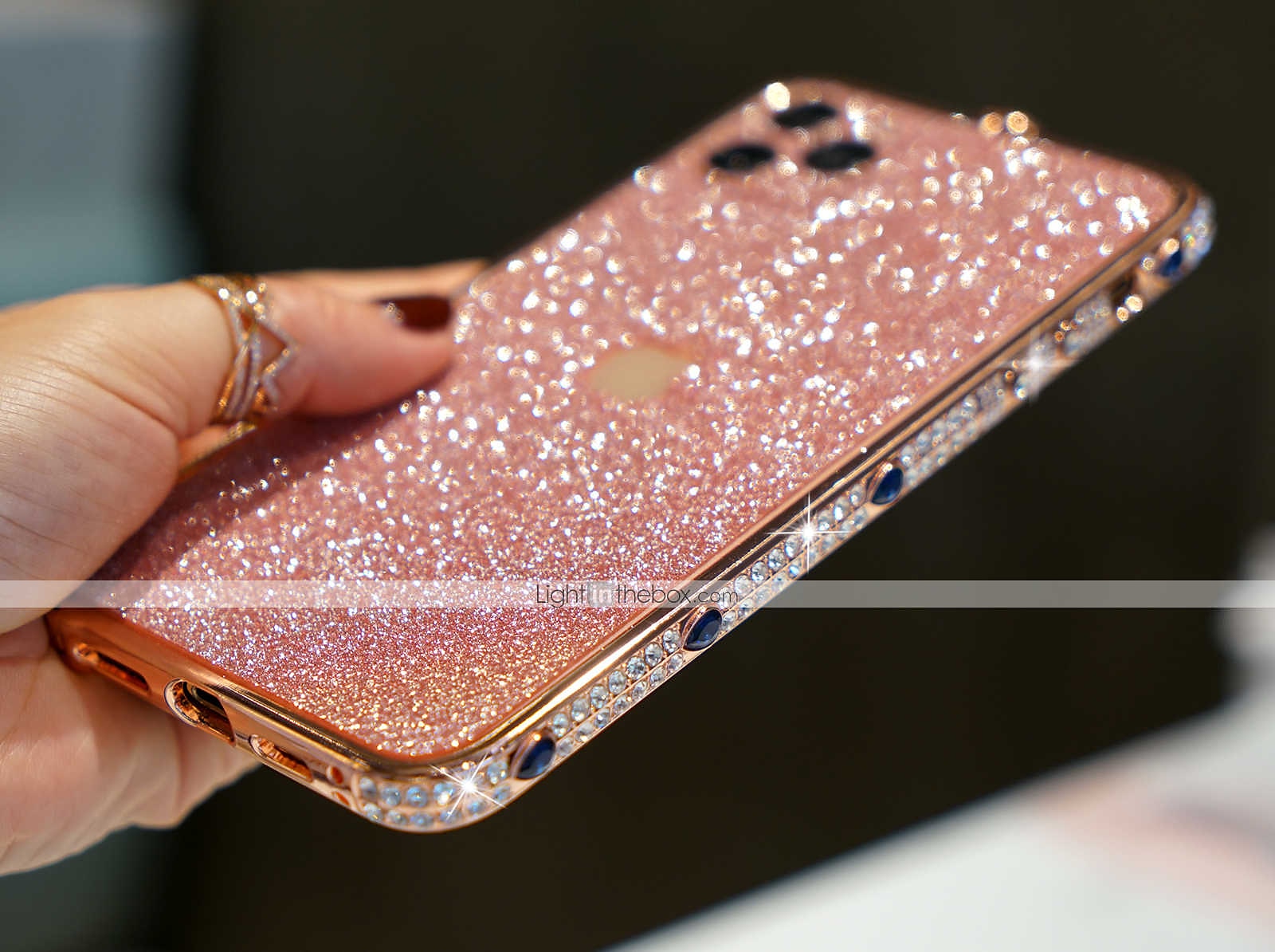 Handy Hülle Handyhüllen Für iPhone 14 Pro Max Plus 13 12 11 Pro Max Rückseite Shutzrahmen  Stoßfest Einfarbig Strass Metall 2026 - $21.99 –P14