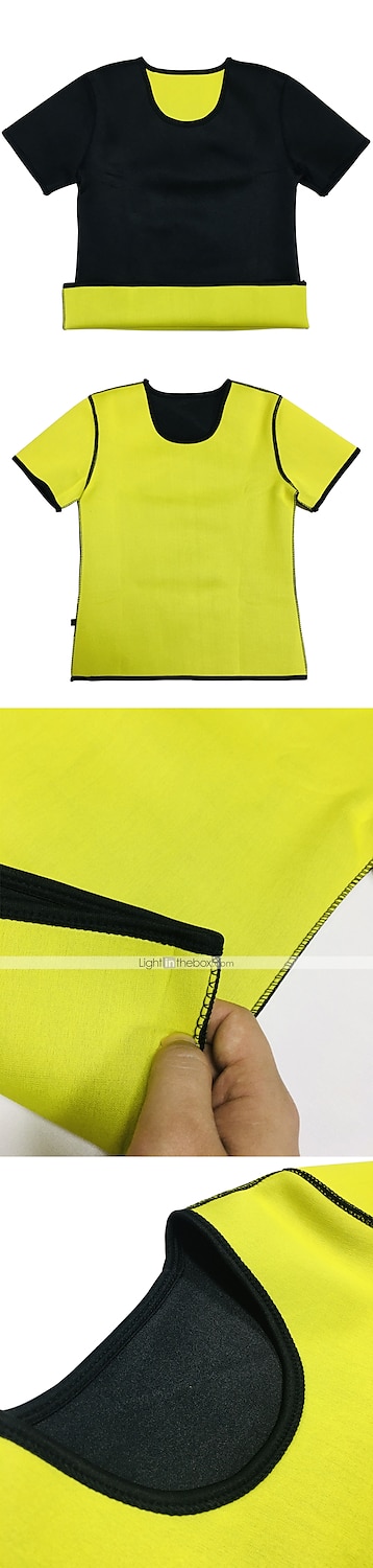 Da uomo Modellatore del corpo Camicia da ginnastica in vita Dimagrante Perdita di peso Effetto sudorazione Per Allenamento in Palestra Esercizio & Fitness Corsa del 2025 a $12.99 –P2