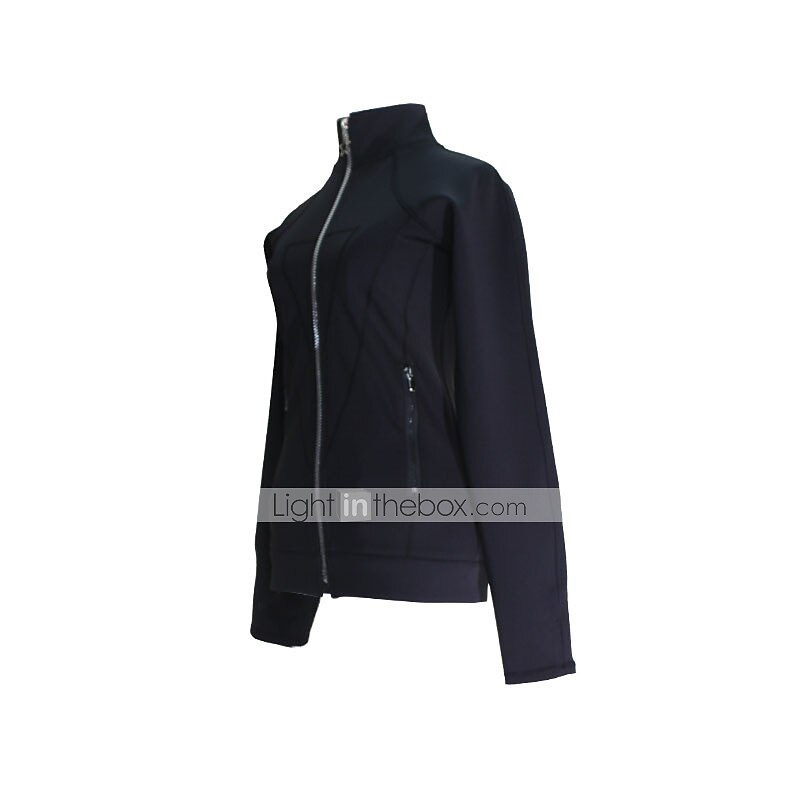 Figure Skating Fleece Jacket Women's Girls' Ice Skating Jacket Outfits Black Patchwork Stretchy Training Skating Wear Thermal Warm Handmade Long Sleeve Ice Skating Winter Sports Figure Skating 2025 - $75.99 –P3