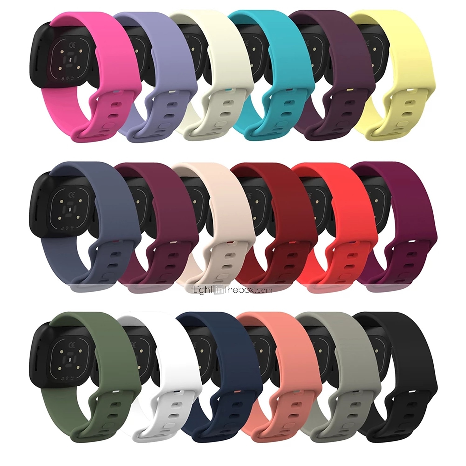 Correa de Smartwatch Compatible con Fitbit Versa 3 Sense Silicona Reloj inteligente Correa Elástico Transpirable Correa Deportiva Reemplazo Pulsera 2025 - $9.99 –P2