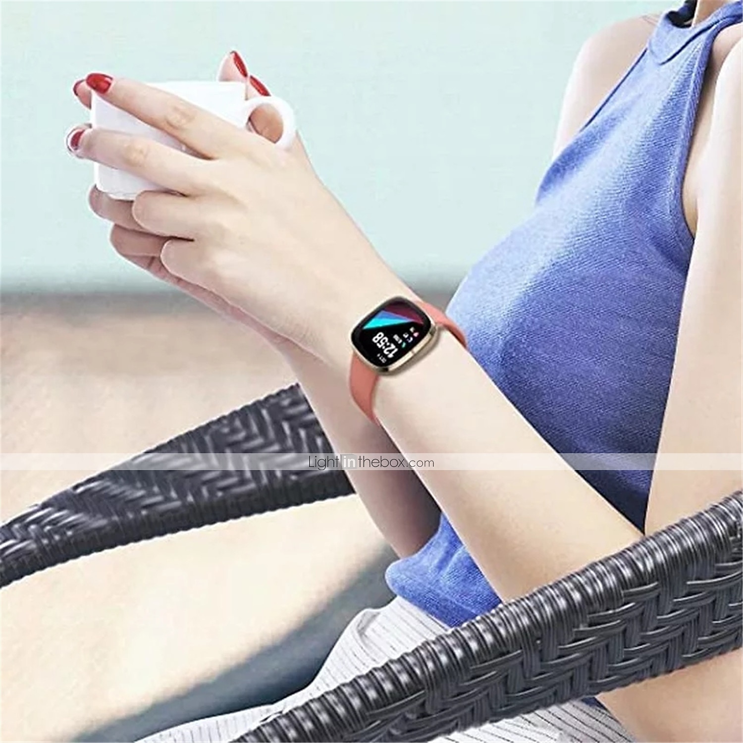 2 csomag Smart Watch Band Kompatibilis valamivel FitBit Versa 4 Sense 2 Versa 3 Sense Puha szilikon Okos óra Szíj Vízálló Állítható Légáteresztő Sportszíj Csere Karszalag 2025 - $10.99 –P4