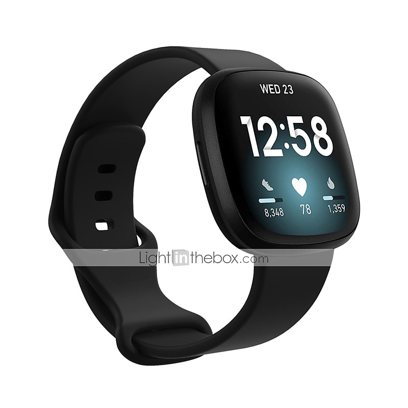Klockarmband för Fitbit Versa 3 Sense Silikon Ersättning Rem Andningsfunktion Sportband Armband 2025 - $9.99 –P6