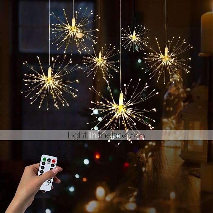 led אורות נצנצים starburst diy חיצוני עמיד למים אורות מחרוזת פיות 8 מצבים עם שלט רחוק למסיבת חתונה עיצוב חדר שינה לחג המולד 4 חבילות 2 חבילות 1 חבילה 2025 - $20.99 –P6