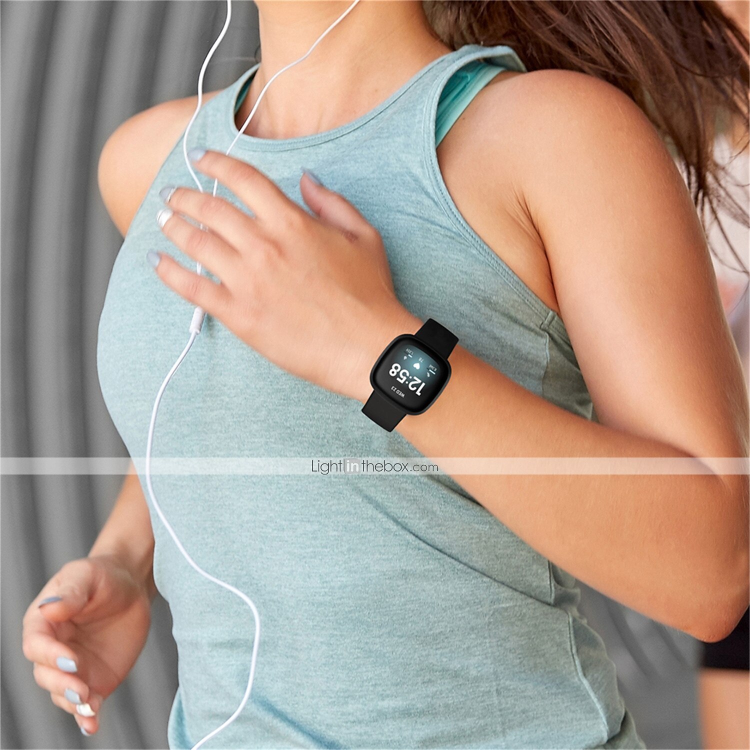 Correa de Smartwatch Compatible con Fitbit Versa 3 Sense Silicona Reloj inteligente Correa Elástico Transpirable Correa Deportiva Reemplazo Pulsera 2025 - $9.99 –P12