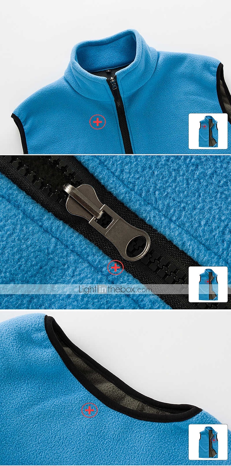 Per donna Giubbino da escursione Gilet di pile da escursione Inverno All'aperto Tinta unica Antivento Traspirante Caldo Comodo Canottiera / Gilet / Canotta Top Campeggio e hiking Caccia Sci Nero del 2025 a $12.79 –P11