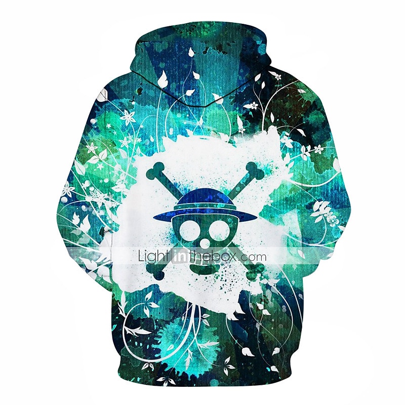 One Piece Opice D. Luffy Cosplay kostým Kapuce Anime Grafika 3D Potisk Harajuku Grafika Pro Pánské Dámské Dospělé Zpátky do školy 2025 - $38.99 –P2