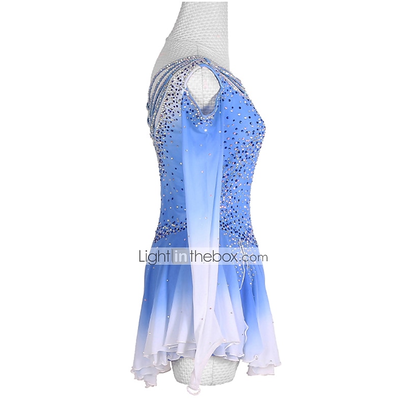 Kunstschaatsjurk Dames Voor meisjes Schaatsen Jurken Outfits Zwart Wit Roze Lapwerk Asymetrische zoom Netstof Spandex Hoge Elasticiteit Opleiding Oefenen Wedstrijd Kunstschaatskleding Kristal 2026 - $168.99 –P4