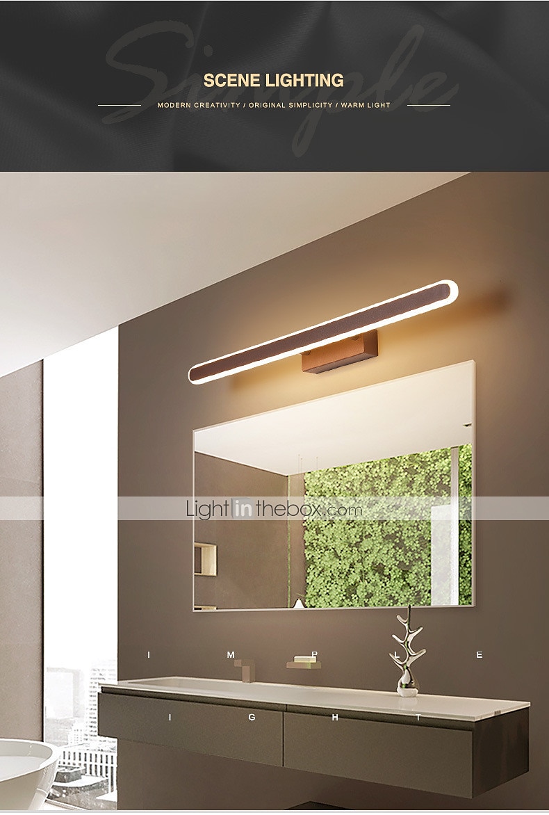 80 cm Led Mirror Lamp Bathroom Bathroom Mirror Lamp Modern Simple Aluminum Lamp Dance Dressing Room Lamp Background Wall Lamp 2025 - $116.99 –P1