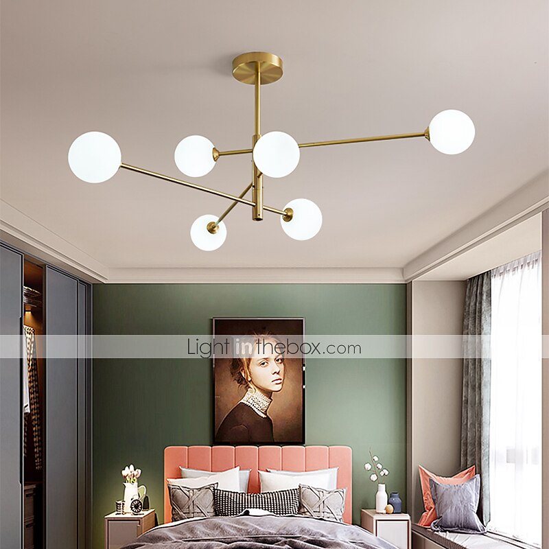 105 cm LED Ceiling Light Nordic Style Cluster Design Modern Geometric Shapes Single Design Pendant Light Metal Sputnik Gold Black Electroplated 110-120V 220-240V 2025 - $318.19 –P2