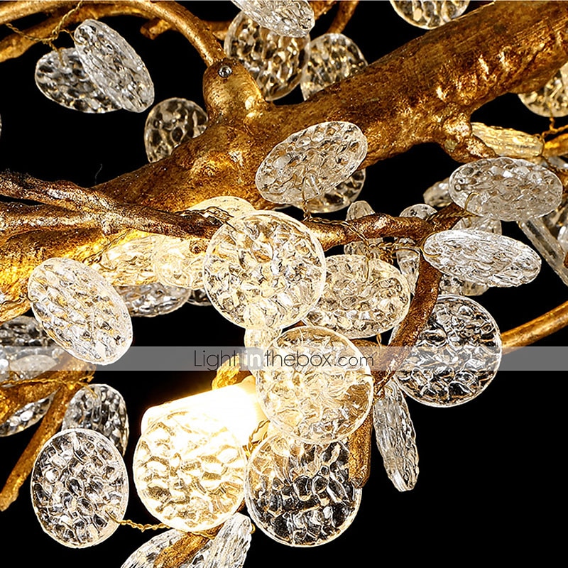 60 cm LED Gold Chandelier Dimmable Dendritic Structure Spiral Circle Shape Pendant Light Modern Aluminum Anodized 110-120V 220-240V 2025 - $1633.29 –P7