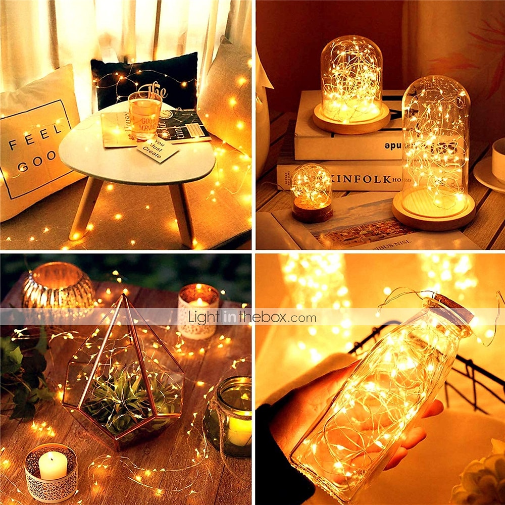 30 PCS 12PCS 6PCS Fairy Lights Battery Operated (Included) 600LED 240LED 120LED Mini String Lights Waterproof Copper Wire Firefly Starry Lights for Halloween Party Christmas Festivals Decorations 2025 - $10.99 –P16