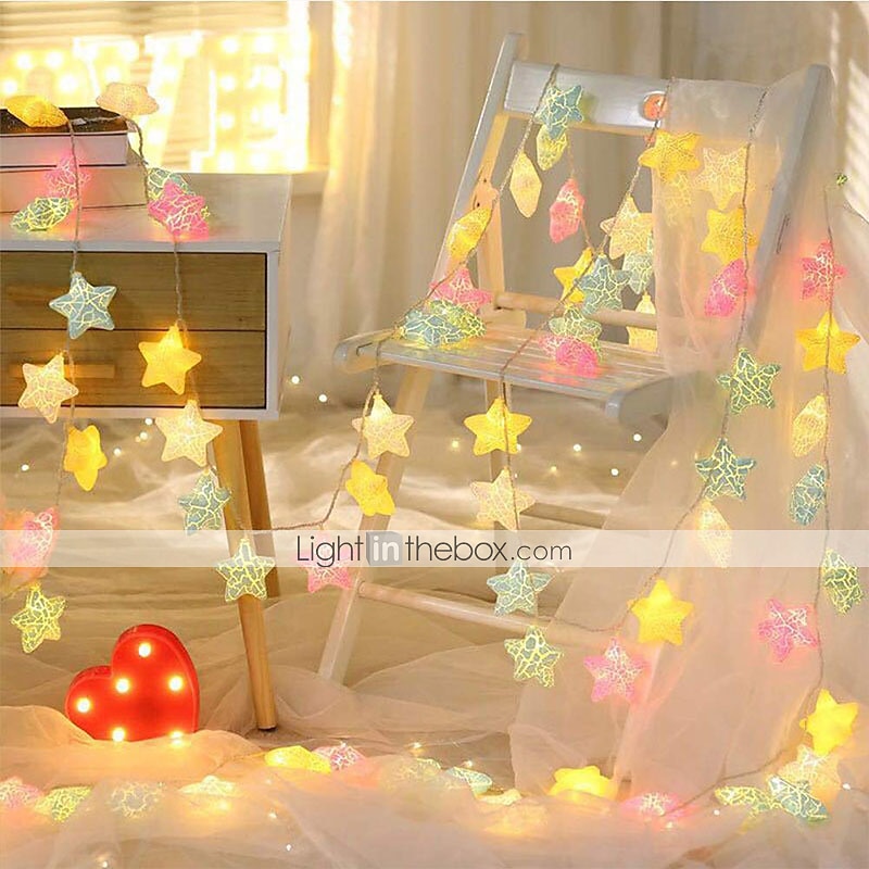 3 m 20 led stelle fata led luci stringa alimentate a batteria 1,5 m 10 led luci stringa di natale matrimonio festa di compleanno luci decorazione camera dei bambini del 2025 a $14.49 –P4