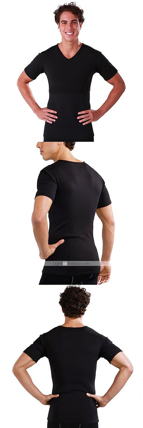Da uomo Modellatore del corpo Camicia da ginnastica in vita Dimagrante Perdita di peso Effetto sudorazione Per Allenamento in Palestra Esercizio & Fitness Corsa del 2025 a $12.99 –P1