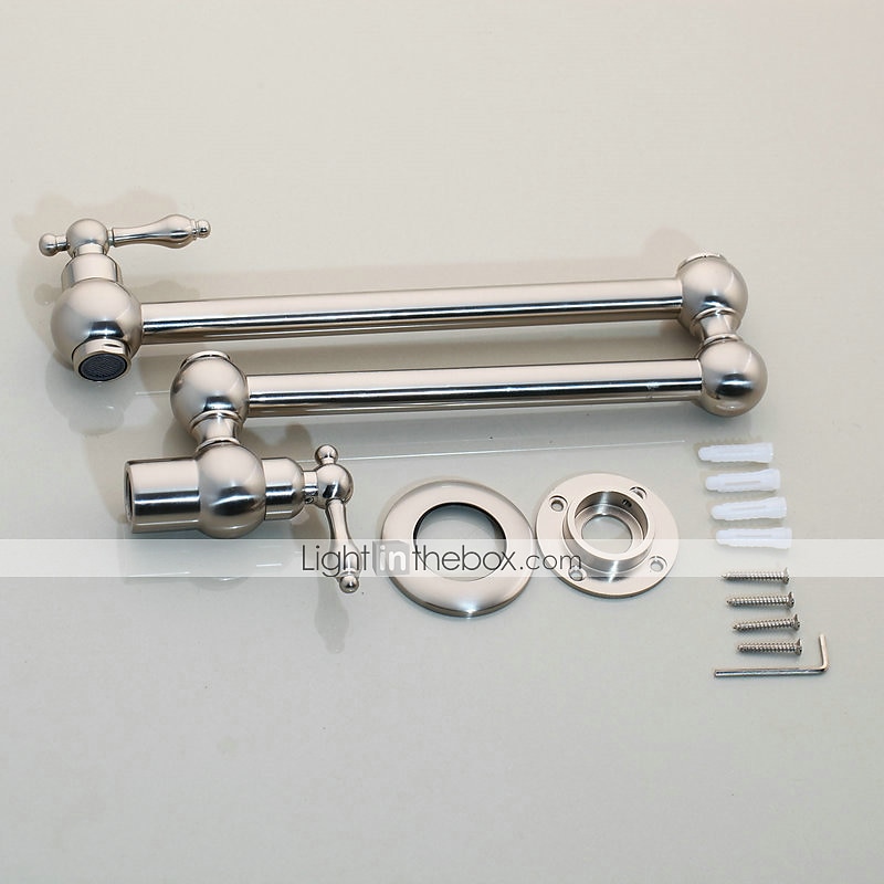 kjøkkenkran, kjøkkenkran, veggmontert grytefyll, sammenleggbar kjøkkenkran i messing 2025 - $170.99 –P7