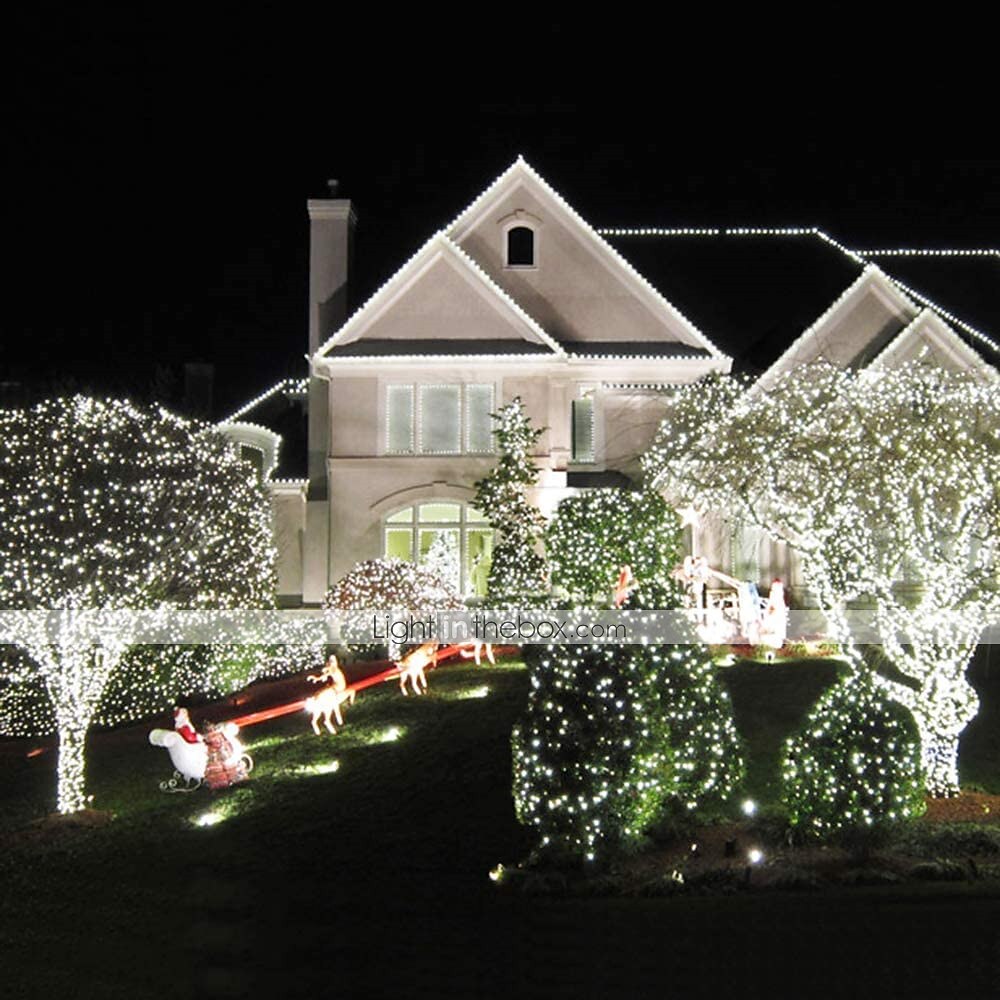 led lichtslingers 800 leds 400 leds 300 leds 200 leds 100 leds plug in lichtslingers 8 modi waterdicht binnen buiten kerstboom bruiloftsfeest slaapkamer decoraties eu stekker 220-240v en ons stekker 2025 - $15.99 –P13