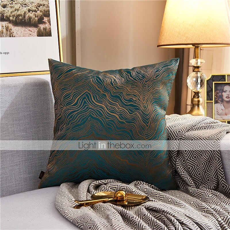 Almofadas decorativas textura cor combinando linha dourada jacquard bordado capa de almofada sala de estar quarto sofá capa de almofada almofada ao ar livre para sofá cama cadeira de 2025 por $19.99 –P18