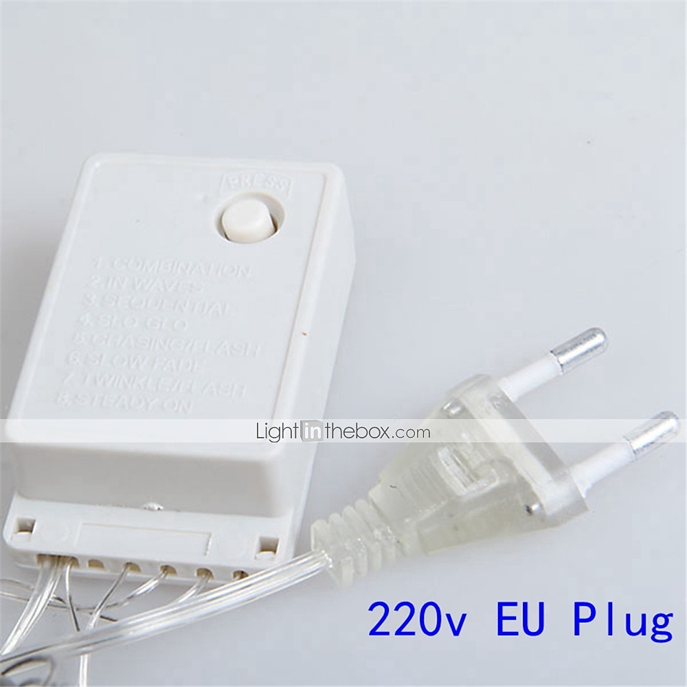 led lichtslingers 800 leds 400 leds 300 leds 200 leds 100 leds plug in lichtslingers 8 modi waterdicht binnen buiten kerstboom bruiloftsfeest slaapkamer decoraties eu stekker 220-240v en ons stekker 2025 - $15.99 –P11