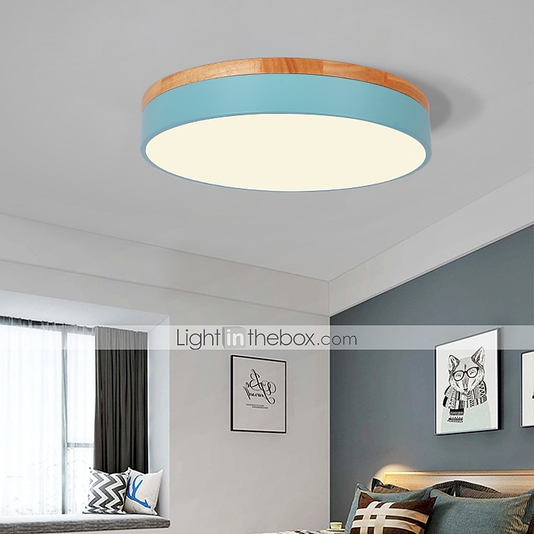 40/50/60 см светодиодный потолочный светильник в скандинавском стиле, основные светильники для скрытого монтажа, металлический сектор, окрашенная отделка, дерево, современный, белый, черный, желтый, 2026 - $227.39 –P5