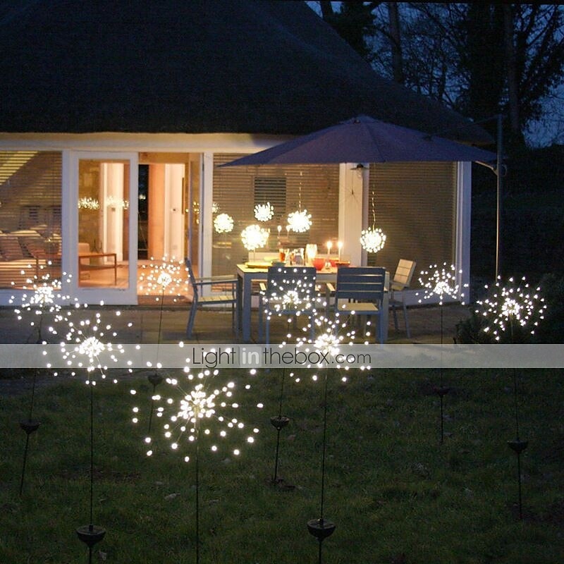 Cadena de luces LED de fuegos artificiales solares, decoración de diente de león impermeable para jardines navideños&amp; patios 2025 - $29.99 –P8