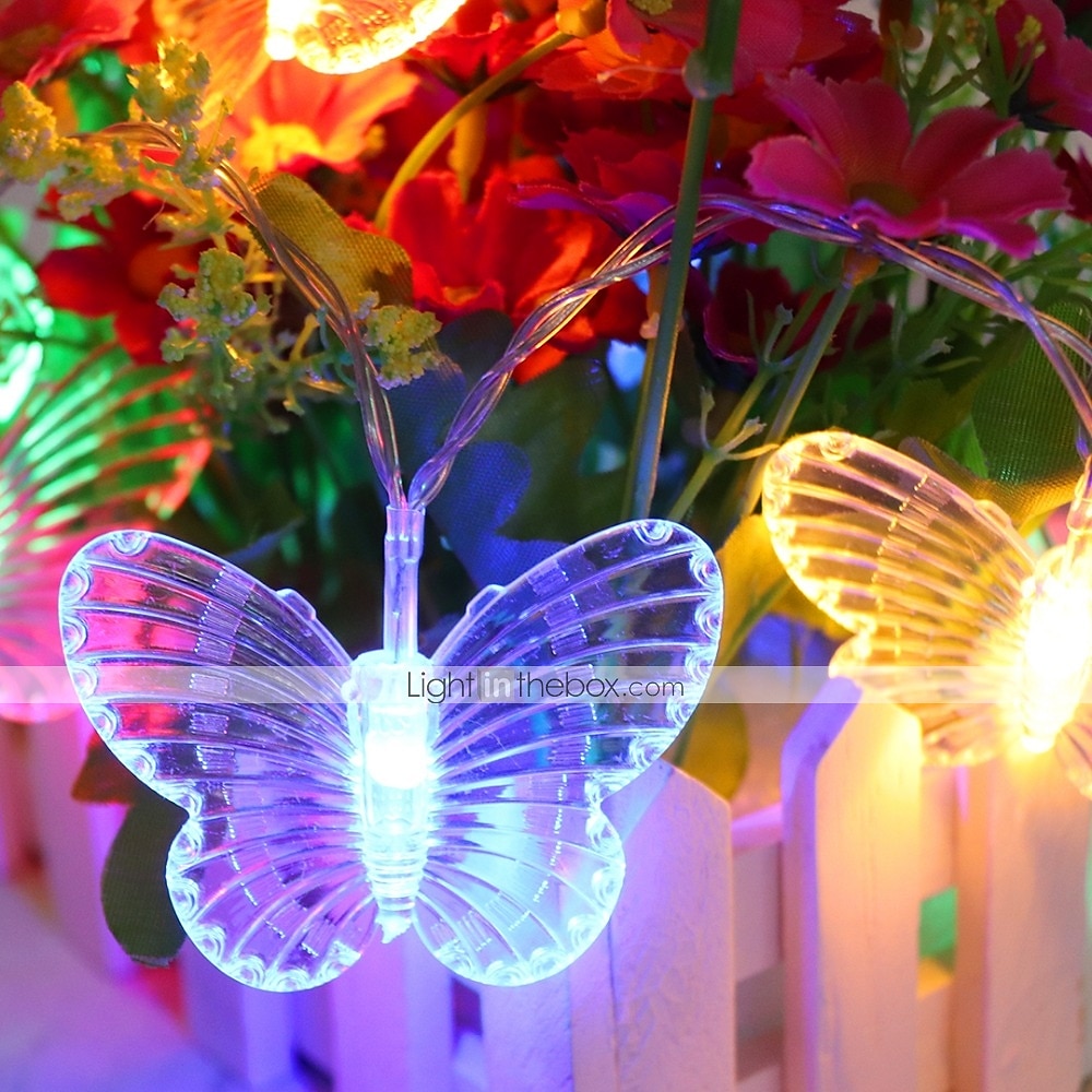 3m 20leds fjärilsgirland fairy lights, batteridrivna 1,5m 10leds ljusslingor perfekta för jul, utomhusträdgård, bröllop, födelsedagar &amp; flickrumsinredning 2025 - $13.49 –P4