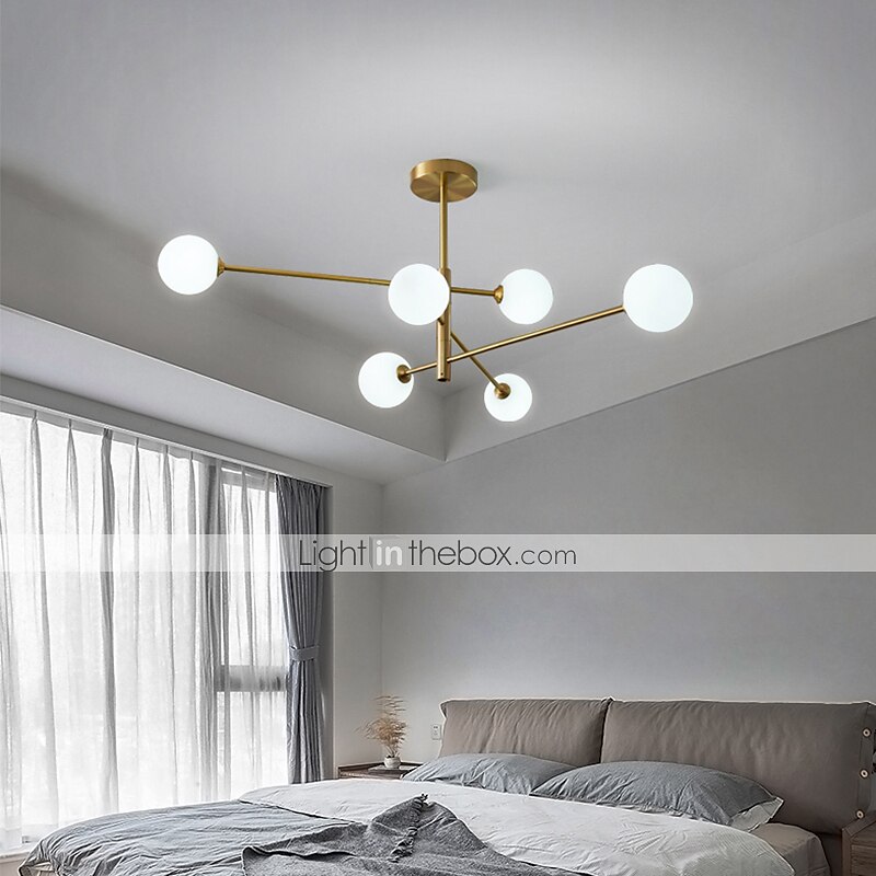 105 cm LED Ceiling Light Nordic Style Cluster Design Modern Geometric Shapes Single Design Pendant Light Metal Sputnik Gold Black Electroplated 110-120V 220-240V 2025 - $318.19 –P4