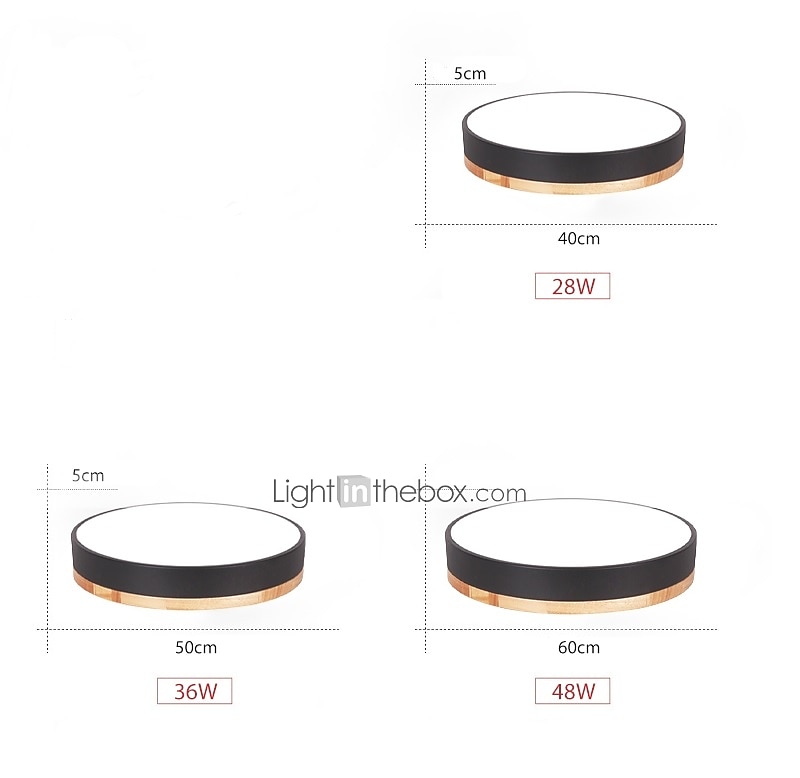 40/50/60 см светодиодный потолочный светильник в скандинавском стиле, основные светильники для скрытого монтажа, металлический сектор, окрашенная отделка, дерево, современный, белый, черный, желтый, 2026 - $227.39 –P4